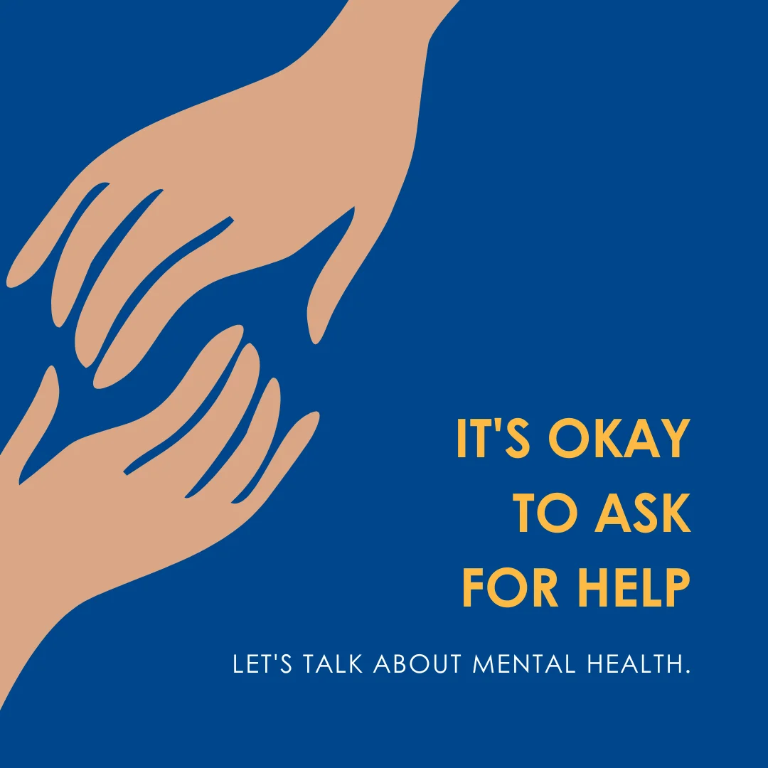 Graphic: It's okay to ask for help - let's talk about mental health